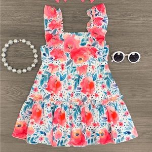 Sparkle In Pink Floral Sun Dress